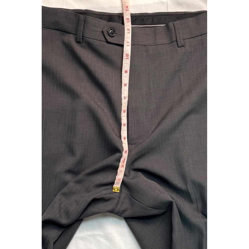 Savane Select Edition Dress Pants 36x30 Grey Wolf Herringbone Straight - Picture 13 of 16